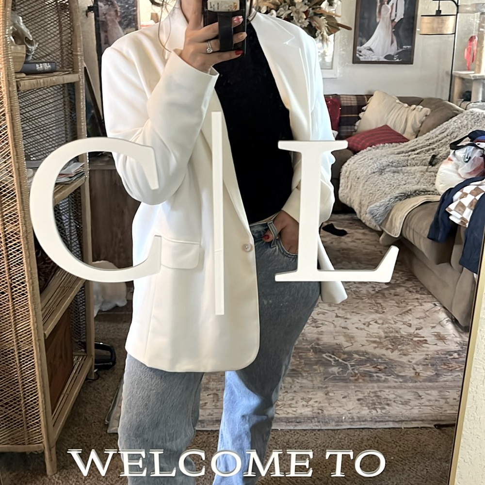 Abercrombie and Fitch White Blazer